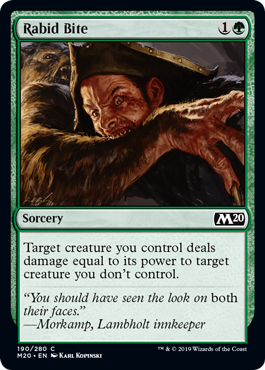 Rabid Bite (Magic 2020 Core Set) Light Play