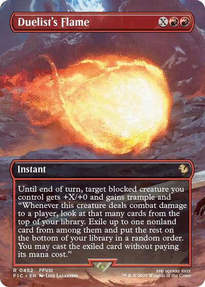 Duelist's Flame (Borderless) (Commander: FINAL FANTASY) Light Play Foil