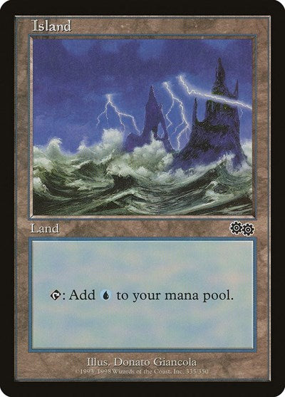 Island (335) (Urza's Saga) Medium Play