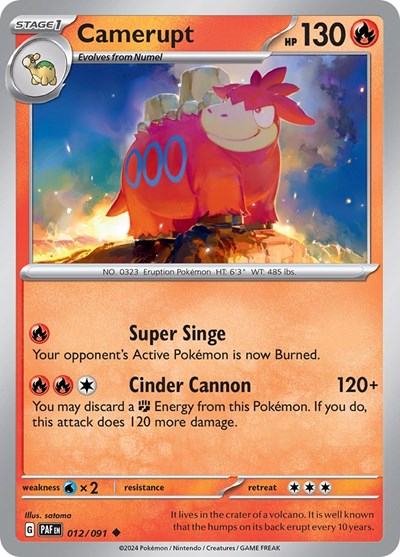 Camerupt (SV: Paldean Fates) Light Play Reverse Holofoil