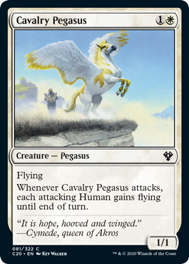 Cavalry Pegasus (Commander 2020 Ikoria) Light Play