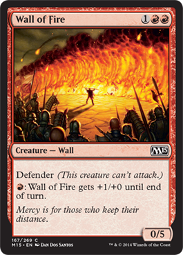 Wall of Fire (Magic 2015 Core Set) Medium Play