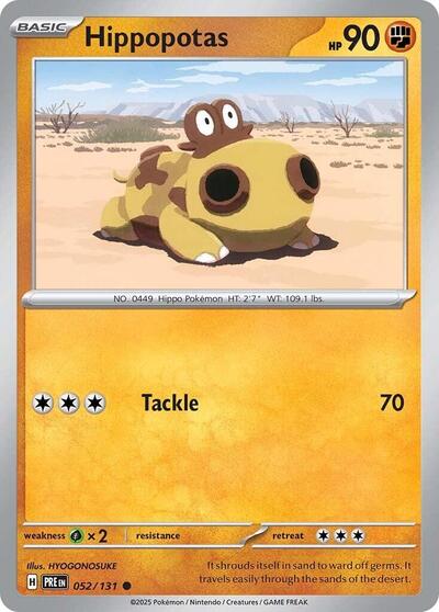Hippopotas (SV: Prismatic Evolutions) Light Play