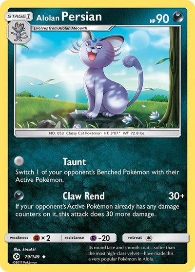 Alolan Persian (SM Base Set) Light Play