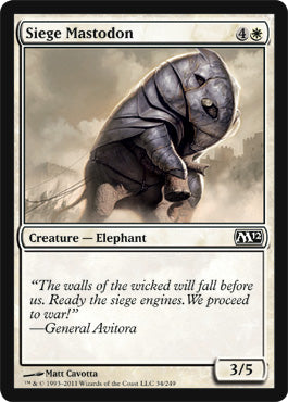 Siege Mastodon (Magic 2012 Core Set) Light Play