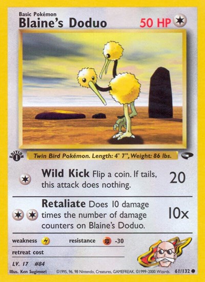 Blaine's Doduo (Gym Challenge) Medium Play Unlimited
