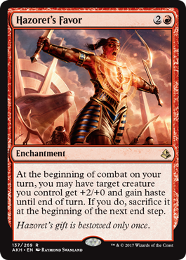 Hazoret's Favor (Amonkhet) Light Play Foil