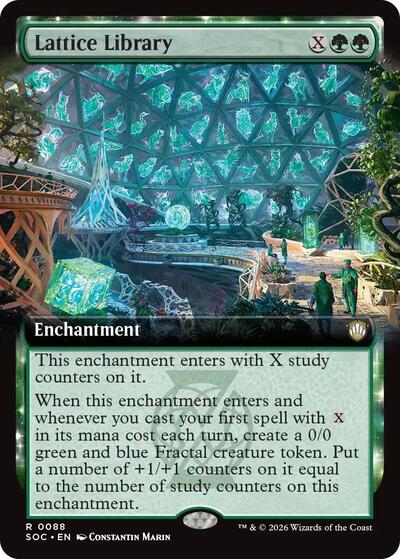 Lattice Library (Extended Art) (Commander: Secrets of Strixhaven) Light Play