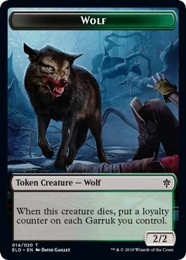 Wolf Token (Throne of Eldraine) Light Play