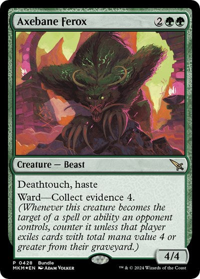 Axebane Ferox (MKM Bundle) (Promos: Unique and Miscellaneous) Light Play Foil