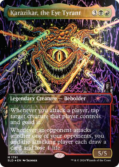 Karazikar, the Eye Tyrant (Rainbow Foil) (Secret Lair) Light Play Foil