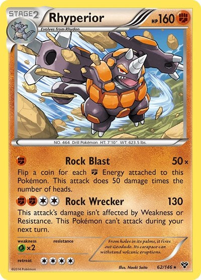 Rhyperior (XY Base Set) Damaged / Poor Reverse Holofoil