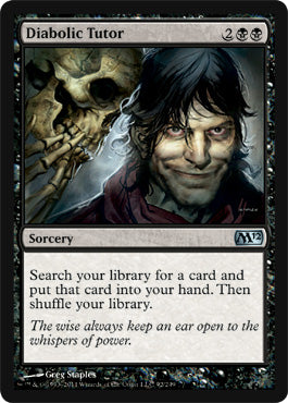 Diabolic Tutor (Magic 2012 Core Set) Damaged / Poor