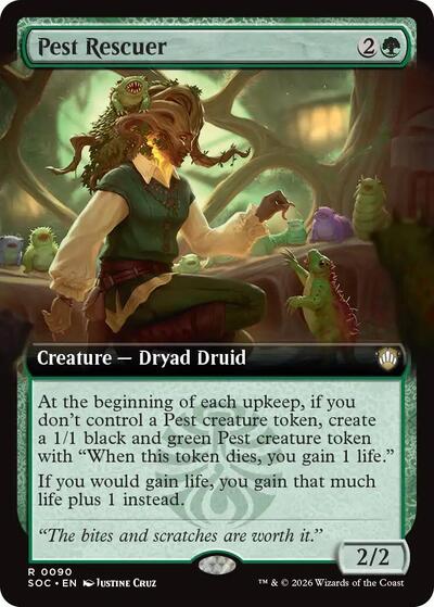 Pest Rescuer (Extended Art) (Commander: Secrets of Strixhaven) Light Play