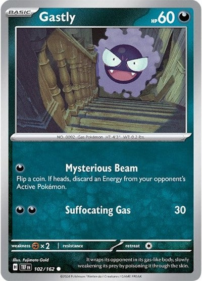 Gastly - 102 (SV05: Temporal Forces) Light Play Reverse Holofoil