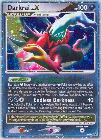Darkrai LV.X - DP19 (Diamond and Pearl Promos) Damaged / Poor Holofoil