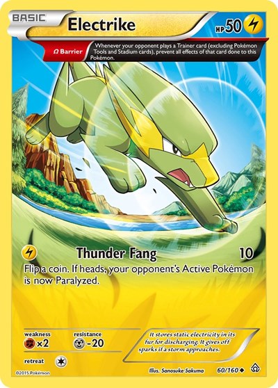 Electrike (Omega) (XY - Primal Clash) Damaged / Poor Reverse Holofoil