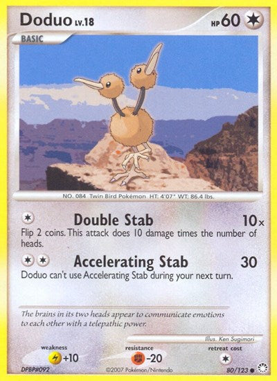 Doduo (Mysterious Treasures) Heavy Play
