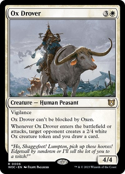Ox Drover (Commander: Wilds of Eldraine) Light Play