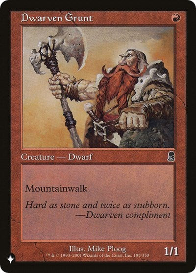 Dwarven Grunt (The List) Light Play