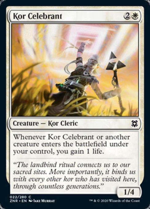 Kor Celebrant (Zendikar Rising) Light Play Foil