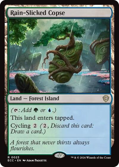 Rain-Slicked Copse (Commander: Lorwyn Eclipsed) Light Play
