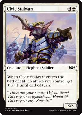 Civic Stalwart (Ravnica Allegiance) Light Play