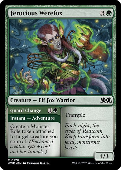 Ferocious Werefox (Wilds of Eldraine) Light Play