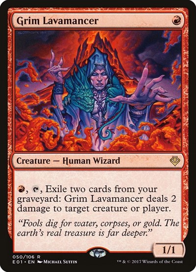 Grim Lavamancer (Archenemy: Nicol Bolas) Light Play