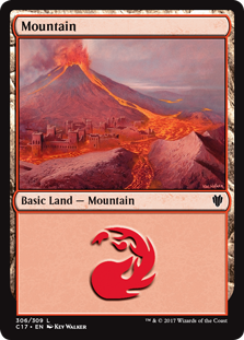 Mountain (306) (Commander 2017) Light Play