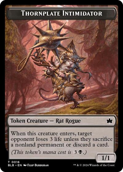 Thornplate Intimidator Token (Bloomburrow) Light Play