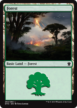 Forest (264) (Dragons of Tarkir) Light Play