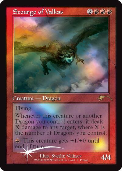 Scourge of Valkas (002) (Retro Frame) (Secret Lair) Light Play Foil