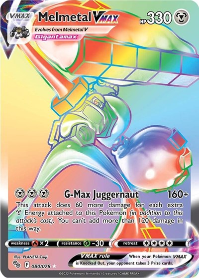 Melmetal VMAX (Secret) (Pokemon GO) Light Play Holofoil