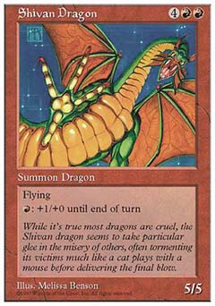 Shivan Dragon (5th Edition) Medium Play