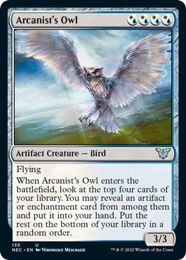 Arcanist's Owl (Commander: Kamigawa: Neon Dynasty) Damaged / Poor