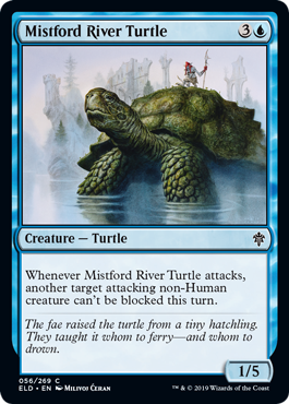 Mistford River Turtle (Throne of Eldraine) Light Play Foil