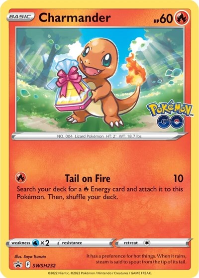Charmander - SWSH232 (SWSH: Sword & Shield Promo Cards) Light Play Holofoil