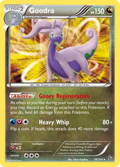 Goodra (XY - Flashfire) Heavy Play Reverse Holofoil