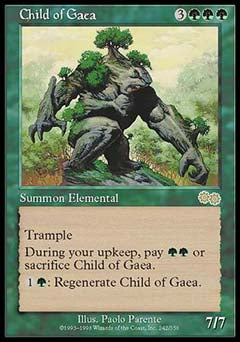 Child of Gaea (Urza's Saga) Heavy Play