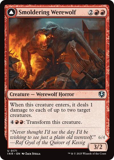Smoldering Werewolf (Innistrad Remastered) Light Play