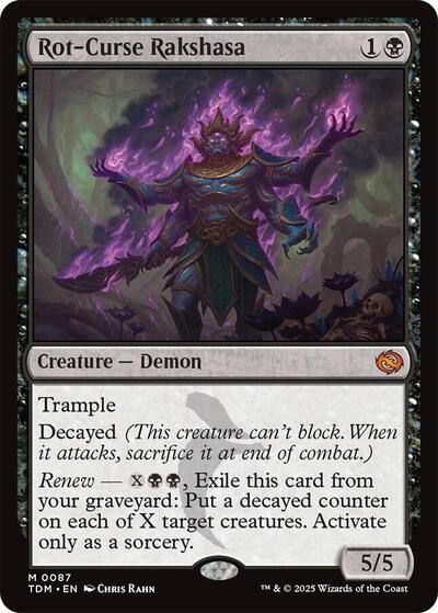 Rot-Curse Rakshasa (Tarkir: Dragonstorm) Light Play Foil