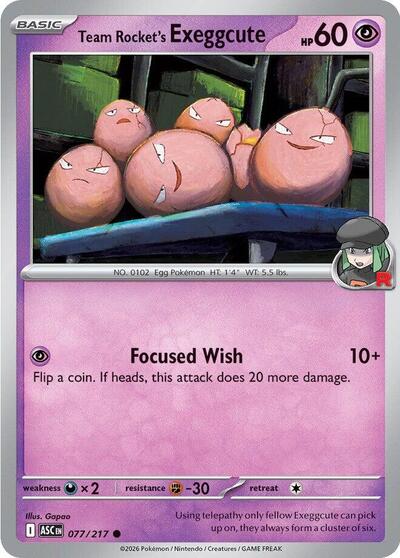 Team Rocket's exeggcute (ME: Ascended Heroes) Light Play