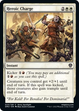 Heroic Charge (Dominaria United) Light Play Foil