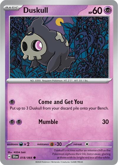 Duskull - 018 (SV: Shrouded Fable) Light Play