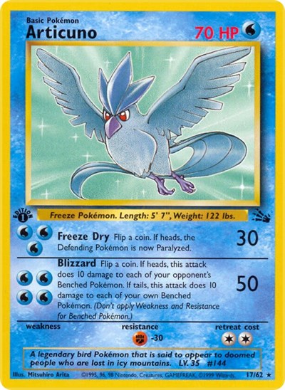 Articuno (17) (Fossil) Light Play
