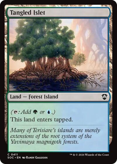 Tangled Islet (Commander: Secrets of Strixhaven) Light Play