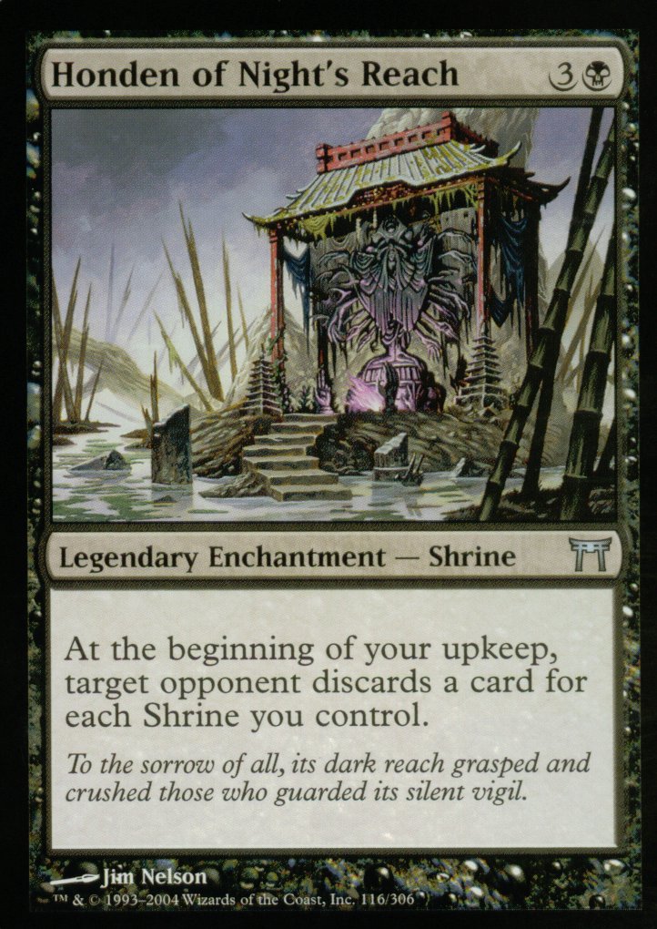 Honden of Night's Reach (Champions of Kamigawa) Heavy Play