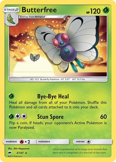 Butterfree (SM - Burning Shadows) Light Play
