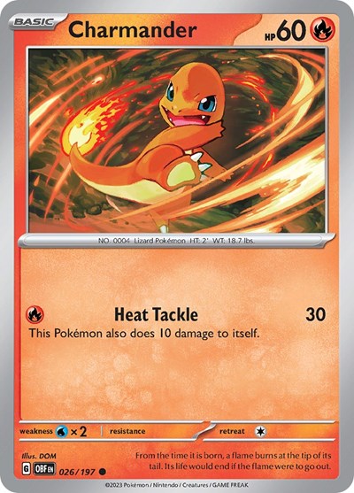 Charmander (Scarlet and  Violet: Obsidian Flames) Light Play